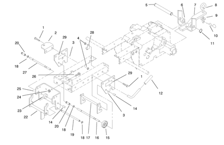 Hitch Assembly Diagram and Parts List for 73402 7900001 - 7999999 Toro Lawn Tractor