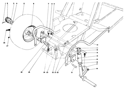 Front Axle Assembly Diagram and Parts List for 57357 3000001 - 3999999 Toro Lawn Tractor