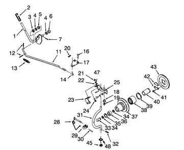 Pto Clutch And Control Diagram and Parts List for 73380 3900001 - 3999999 Toro Lawn Tractor