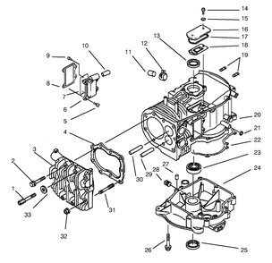 Crankcase Diagram and Parts List for 30167 695001 - 699999 Toro Lawn Tractor Accessories