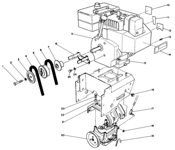 Engine Assembly Diagram and Parts List for 38555 3900001 - 3999999 Toro Snow Blower
