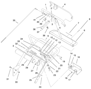 Handle & Control Panel Assembly Diagram and Parts List for 30177 990001 - 991351 Toro Lawn Tractor Accessories