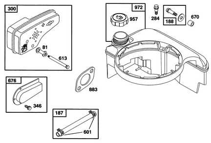 Engine Briggs & Stratton Model 128802-0615-01 Diagram and Parts List for 20473 6900001 - 6999999 Toro Lawn Mower