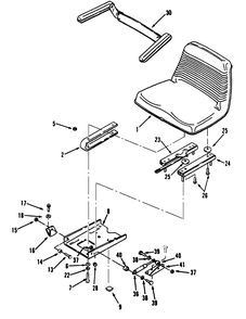 Seat Diagram and Parts List for R1-20OE02 2000001 - 2999999 Toro Lawn Tractor