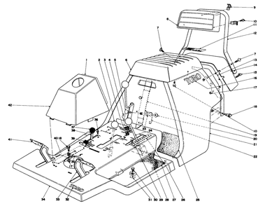 Body And Seat Assembly Diagram and Parts List for 56033 4000001 - 4999999 Toro Lawn Tractor