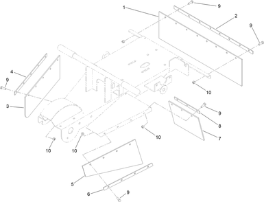 Flap Assembly Diagram and Parts List for 22615G 413000000 - 999999999 Toro Stump Grinder