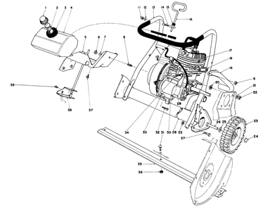 Engine Assembly (Model 38130) Diagram and Parts List for 38130 0015001 - 0499999 Toro Snow Blower