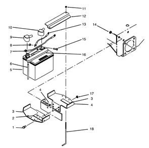 Battery Assembly Diagram and Parts List for 30186 690001 - 690406 Toro Lawn Tractor Accessories