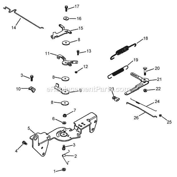 Engine Control Assembly Kohler Ch23s 76584 Diagram and Parts List for 74239 250000001-250999999 Toro Lawn Mower