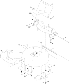 Frame Assembly Diagram and Parts List for 21750 407300000 - 410999999 Toro Lawn Mower