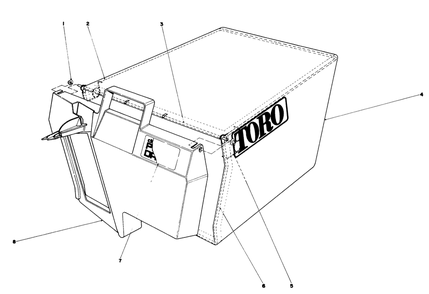 Grass Bag Assembly No. 11-0189 Diagram and Parts List for 20715 3000001 - 3999999 Toro Lawn Mower