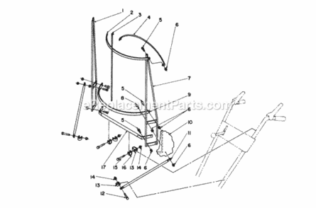 Frame_Assembly Diagram and Parts List for 88-0600  Toro Snow Blower
