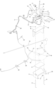 Electrical Assembly Diagram and Parts List for 23214 404320000 - 405799999 Toro Stump Grinder