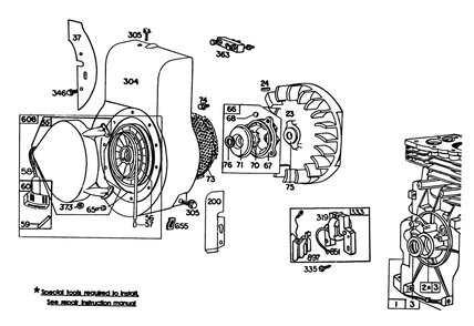 Engine Briggs & Stratton Model 130292-1671-02 (Continued) Diagram and Parts List for 58160 3000001 - 3999999 Toro Tiller