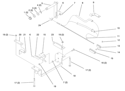 Rear Axle Mount Hitch Diagram and Parts List for 79370 9900001 - 9999999 Toro Lawn Tractor