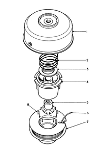 Single Line Bump Feed Cutter Head (Optional) Diagram and Parts List for 51675 2000001 - 2999999 Toro Trimmer