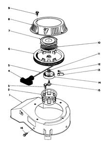 Recoil Assembly (Engine No. 47pg6) Diagram and Parts List for 16202C 7000001 - 7999999 Toro Lawn Mower