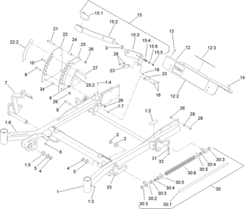 Part Location Diagram of 110-0800 Toro Frame Asm