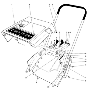Shroud & Handle Assembly (Model 38130) Diagram and Parts List for 38130 0015001 - 0499999 Toro Snow Blower