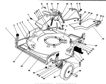 Housing Assembly Diagram and Parts List for 20325 2000001 - 2999999 Toro Lawn Mower