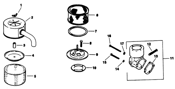 Air Intake Diagram and Parts List for 30718 3900001 - 3999999 Toro Lawn Tractor