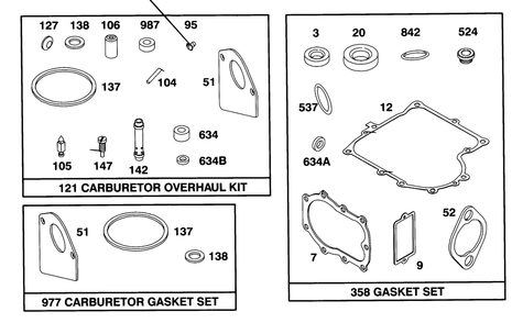 Engine Briggs & Stratton Model 283707-0156-01 Diagram and Parts List for 71200 3900001 - 3999999 Toro Lawn Tractor
