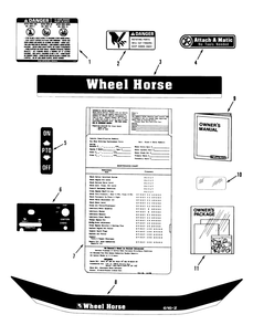 Section 15-Decals Diagram and Parts List for Y1-16OE01  Toro Lawn Tractor