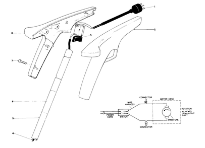 Handle Assembly Diagram and Parts List for 51214 1000001 - 1999999 Toro Trimmer