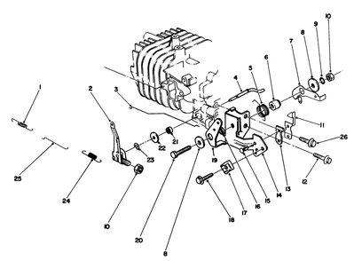 Governor Assembly (Model No. 47pm1-6) Diagram and Parts List for 20916B 2000001 - 2999999 Toro Lawn Mower