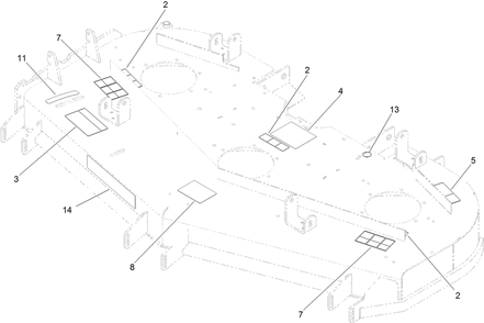 Deck Decal Assembly Diagram and Parts List for 74267 403247200-999999999 Toro Lawn Mower