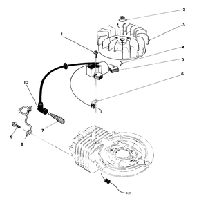 Flywheel & Magneto Assembly Diagram and Parts List for 22025 4000001 - 4999999 Toro Lawn Mower