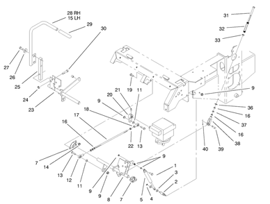 Motion Control System Assembly Diagram and Parts List for 74173 (200000001-200999999)(2000) Toro Lawn Mower