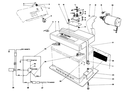 12 Volt Starting Motor Kit 37-4640 Diagram and Parts List for 38160 9000001 - 9999999 Toro Snow Blower