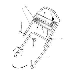 Handle Assembly Diagram and Parts List for 16202C 8000001 - 8999999 Toro Lawn Mower