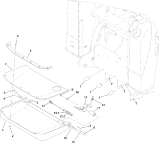 Platform Assembly Diagram and Parts List for 22530 414400000 - 999999999 Toro Lawn Tractor Accessories