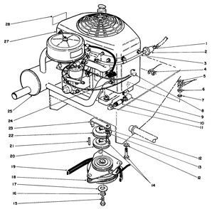 Engine Assembly Diagram and Parts List for 30180 100001 - 199999 Toro Lawn Tractor Accessories