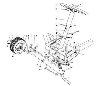 Front Axle Assembly Diagram and Parts List for 56030 3000001 - 3999999 Toro Lawn Tractor