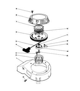 Recoil Assembly Diagram and Parts List for 20745C 5000001 - 5999999 Toro Lawn Mower