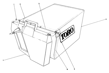 Grass Bag Assembly No. 11-0159 Diagram and Parts List for 20532 9000001 - 9999999 Toro Lawn Mower
