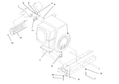 Engine Assembly Diagram and Parts List for 73402 7900001 - 7999999 Toro Lawn Tractor