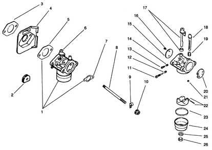 Fuel System-Engine Kohler Model No. Cv14 S-1429 (Continued) Diagram and Parts List for 30185 10000001 - 19999999 Toro Lawn Tractor Accessories