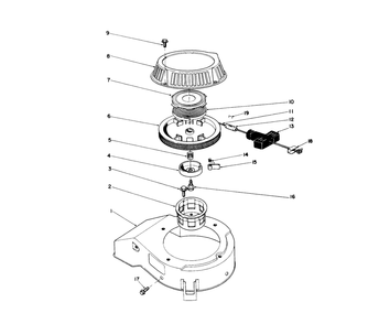 Recoil Assembly (Model No. 47pk9-1) Diagram and Parts List for 20680 0000001 - 0999999 Toro Lawn Mower