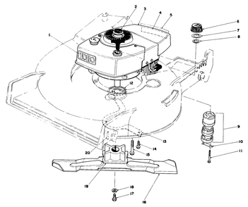 Engine Assembly Diagram and Parts List for 20810C 5000001 - 5999999 Toro Lawn Mower