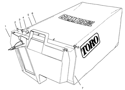 Grass Bag Assembly No. 11-5609 Diagram and Parts List for 22040 6900001 - 6999999 Toro Lawn Mower