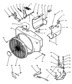 Blower Housing And Governor Diagram and Parts List for 73520 4900001 - 4999999 Toro Lawn Tractor