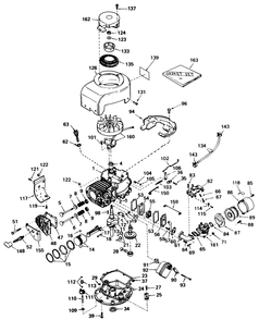 Engine Tecumseh Model No. V60-70287j Diagram and Parts List for 23267 1000001 - 1999999 Toro Lawn Mower