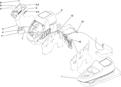 Fender, Console And Control Assembly Diagram and Parts List for 74955CP (290000001-290999999)(2009) Toro Lawn Mower