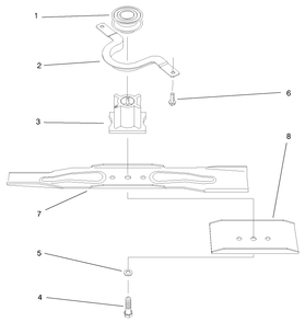 Blade Assembly Diagram and Parts List for 20823 9900001 - 9999999 Toro Lawn Mower