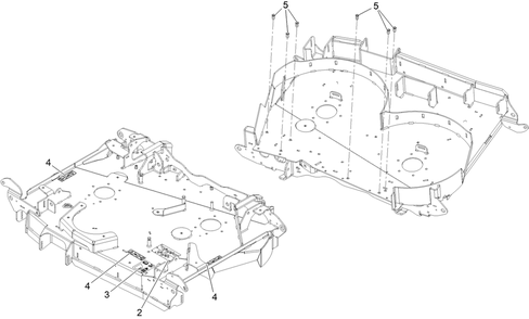 Center Deck Assembly No. 142-6828 Diagram and Parts List for 72144 413000000 - 999999999 Toro Lawn Tractor