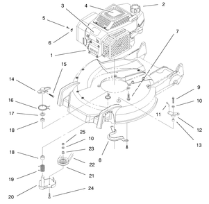 Engine Assembly Diagram and Parts List for 20465 790000001 - 799999999 Toro Lawn Mower
